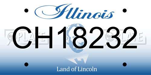 CH18232 Illinois License Plate