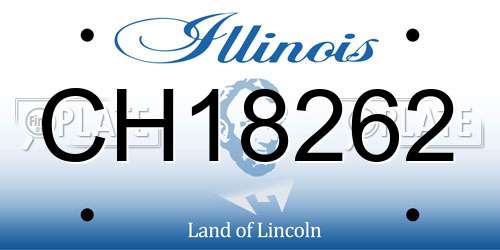 CH18262 Illinois License Plate