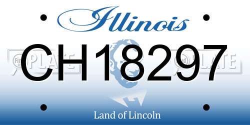 CH18297 Illinois License Plate