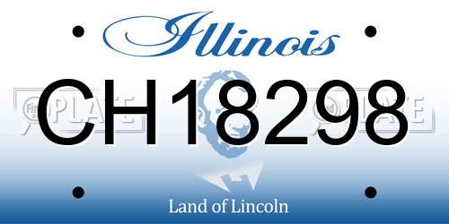 CH18298 Illinois License Plate