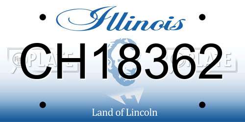 CH18362 Illinois License Plate