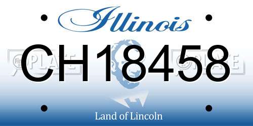 CH18458 Illinois License Plate