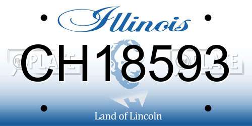 CH18593 Illinois License Plate