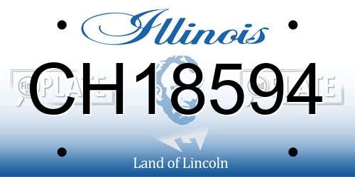 CH18594 Illinois License Plate