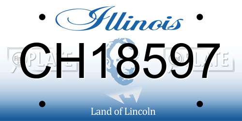 CH18597 Illinois License Plate