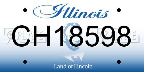 CH18598 Illinois License Plate