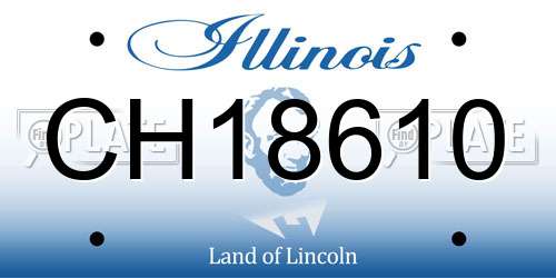CH18610 Illinois License Plate