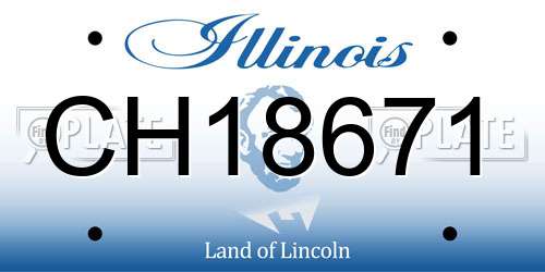 CH18671 Illinois License Plate