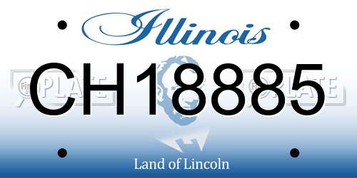 CH18885 Illinois License Plate