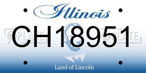 CH18951 Illinois License Plate