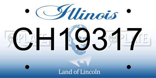 CH19317 Illinois License Plate
