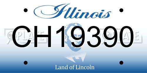CH19390 Illinois License Plate