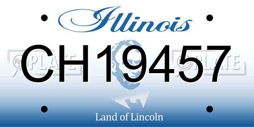 CH19457 Illinois License Plate
