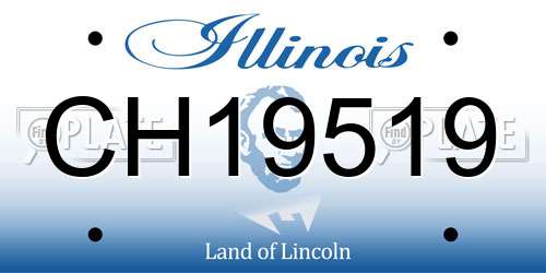 CH19519 Illinois License Plate