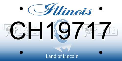 CH19717 Illinois License Plate
