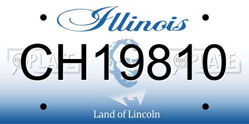 CH19810 Illinois License Plate