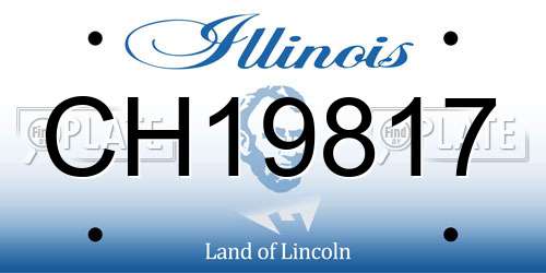 CH19817 Illinois License Plate
