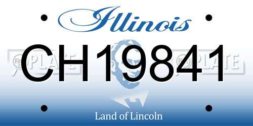 CH19841 Illinois License Plate