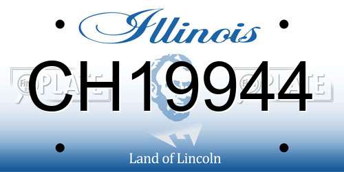 CH19944 Illinois License Plate