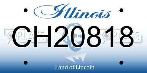 CH20818 Illinois License Plate