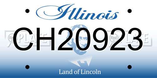 CH20923 Illinois License Plate