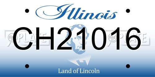 CH21016 Illinois License Plate