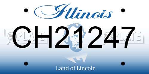 CH21247 Illinois License Plate