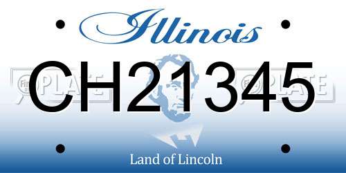 CH21345 Illinois License Plate