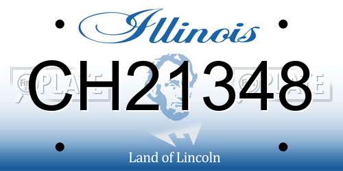 CH21348 Illinois License Plate