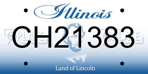 CH21383 Illinois License Plate