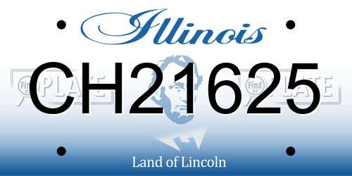 CH21625 Illinois License Plate
