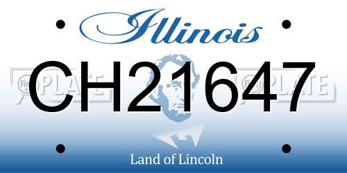 CH21647 Illinois License Plate