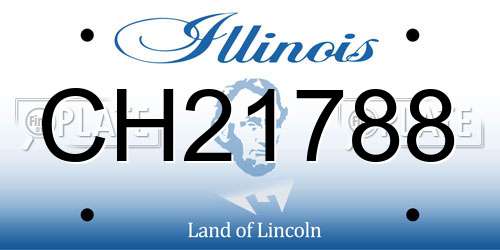 CH21788 Illinois License Plate