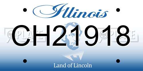 CH21918 Illinois License Plate