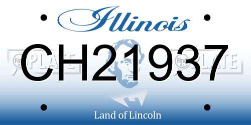 CH21937 Illinois License Plate