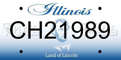 CH21989 Illinois License Plate