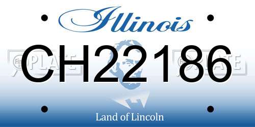 CH22186 Illinois License Plate