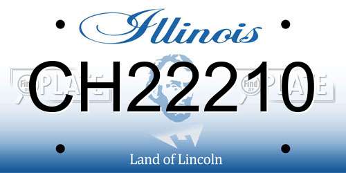 CH22210 Illinois License Plate