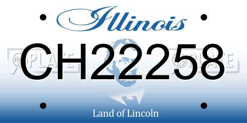 CH22258 Illinois License Plate