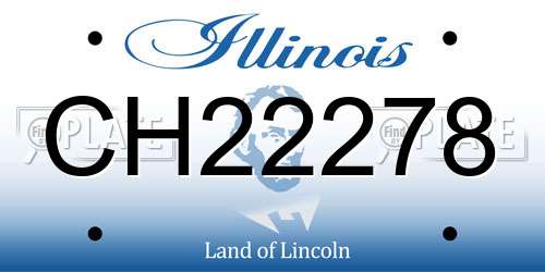 CH22278 Illinois License Plate