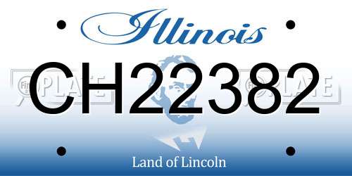 CH22382 Illinois License Plate