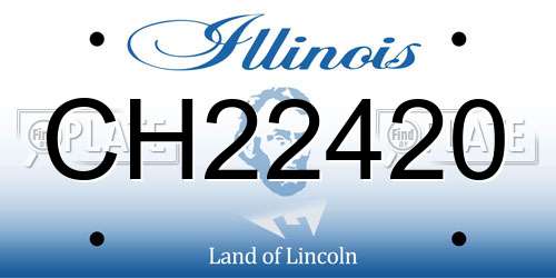 CH22420 Illinois License Plate