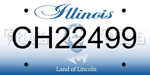CH22499 Illinois License Plate