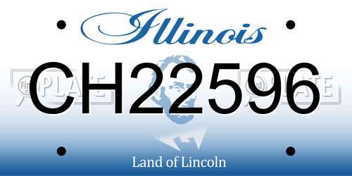 CH22596 Illinois License Plate