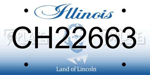 CH22663 Illinois License Plate