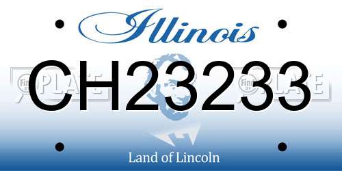 CH23233 Illinois License Plate