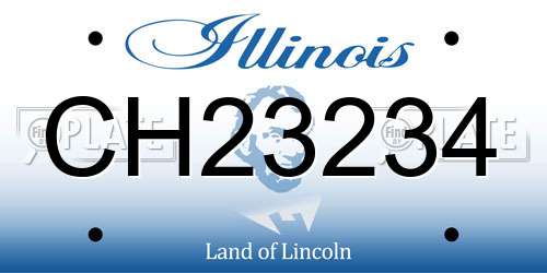 CH23234 Illinois License Plate