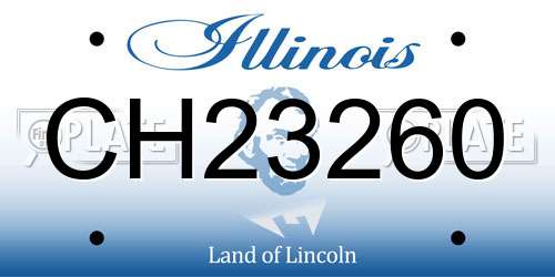 CH23260 Illinois License Plate