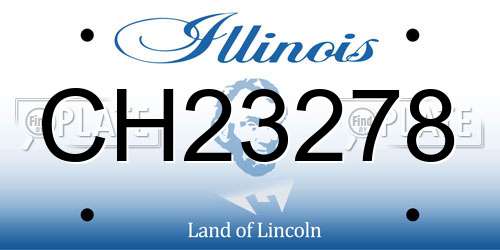 CH23278 Illinois License Plate