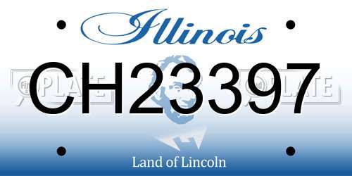 CH23397 Illinois License Plate